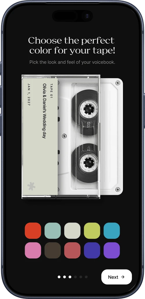 Tape screen: Create your Tape