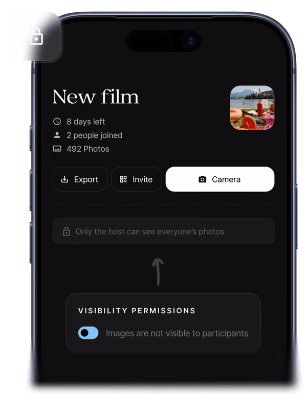 Once private film visibility settings