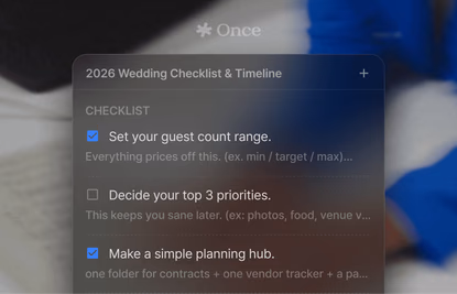 Cover image for 2026 Wedding Checklist & Timeline (Free Google Doc)